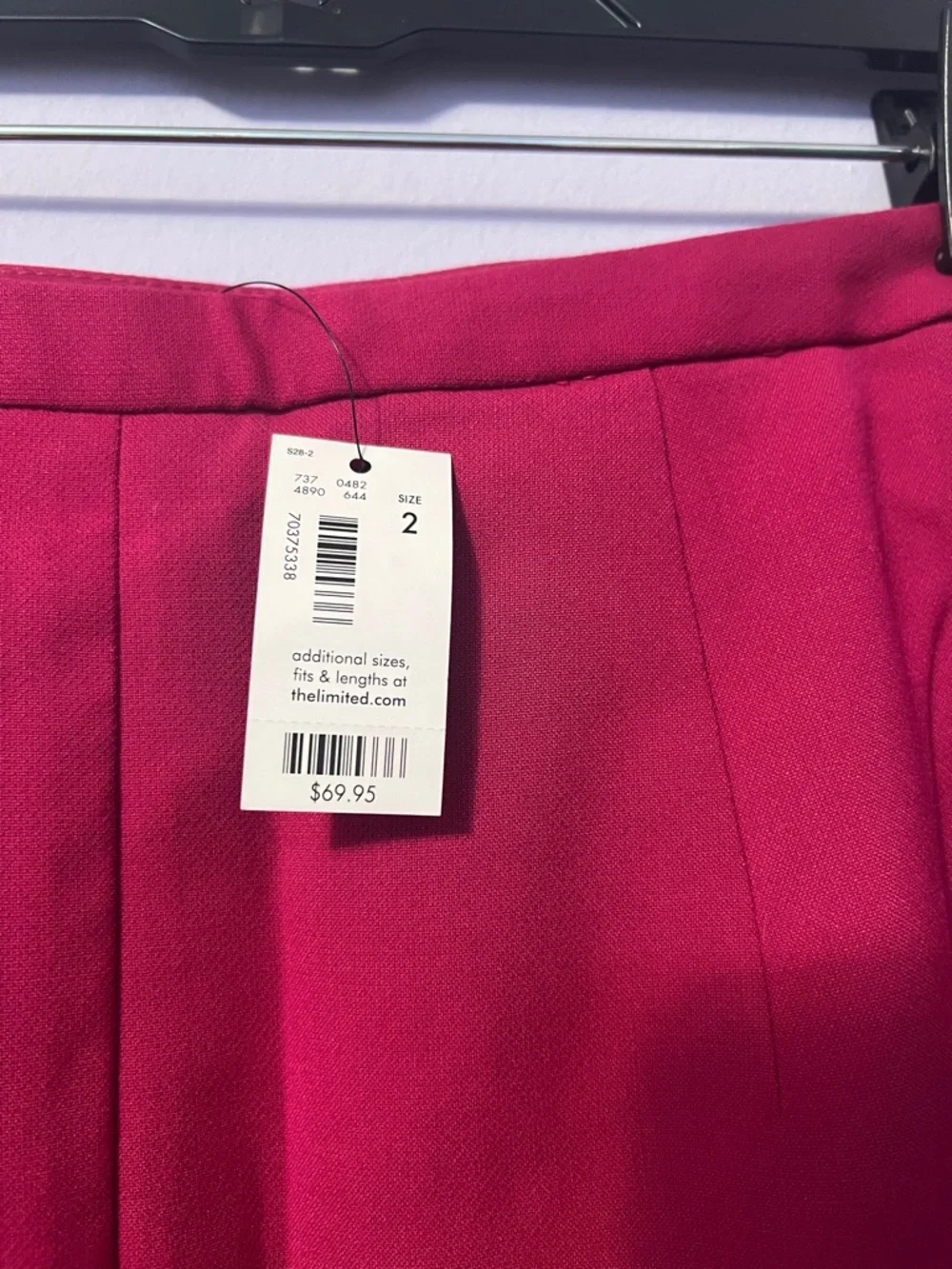 The Limited Magenta Pencil Skirt with Side Slit - Picture 4 of 5